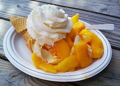 Flinchbaugh Orhcard & Farm Market's Peaches and Ice Cream at Peach Fest July 26 and August 2 2014