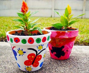 Paint and plant your own flower pot at Flinchbaugh's Orchard & Farm Market